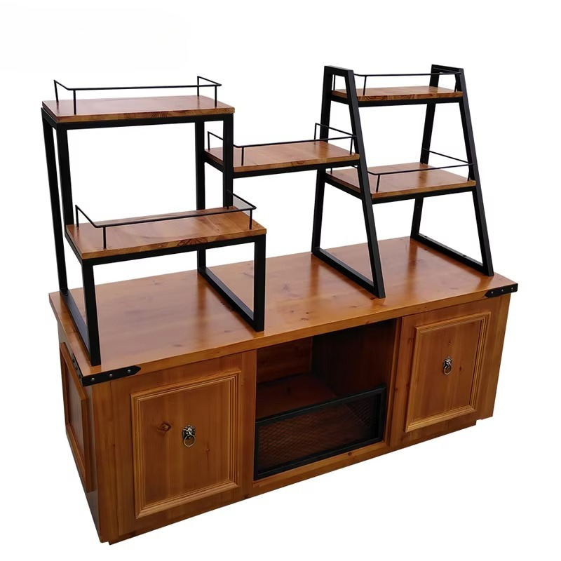 Power Tools Display Rack - Moderner, modischer, freistehender Holzständer für Kekse