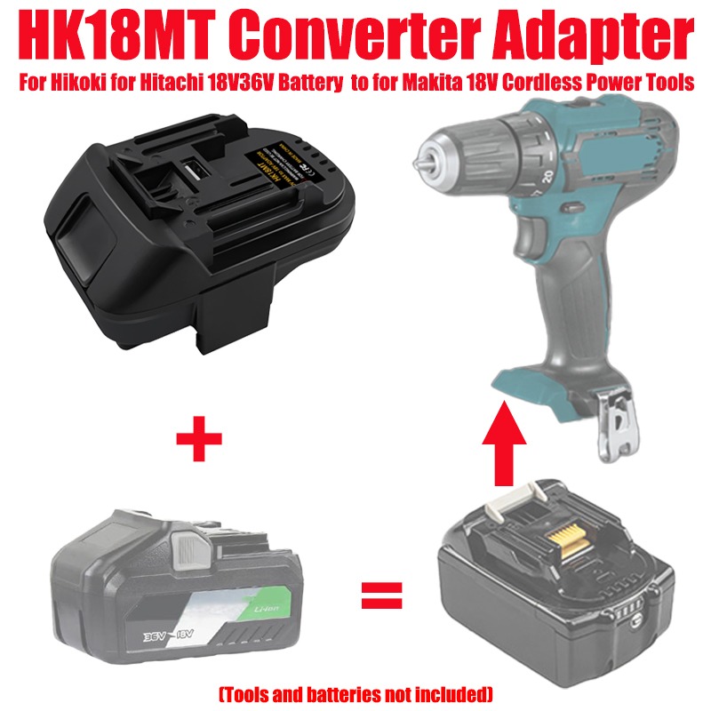 Power Tools Hitachi - ALASICKA Batterieadapter HK18MT für Hitachi 18V/36V
