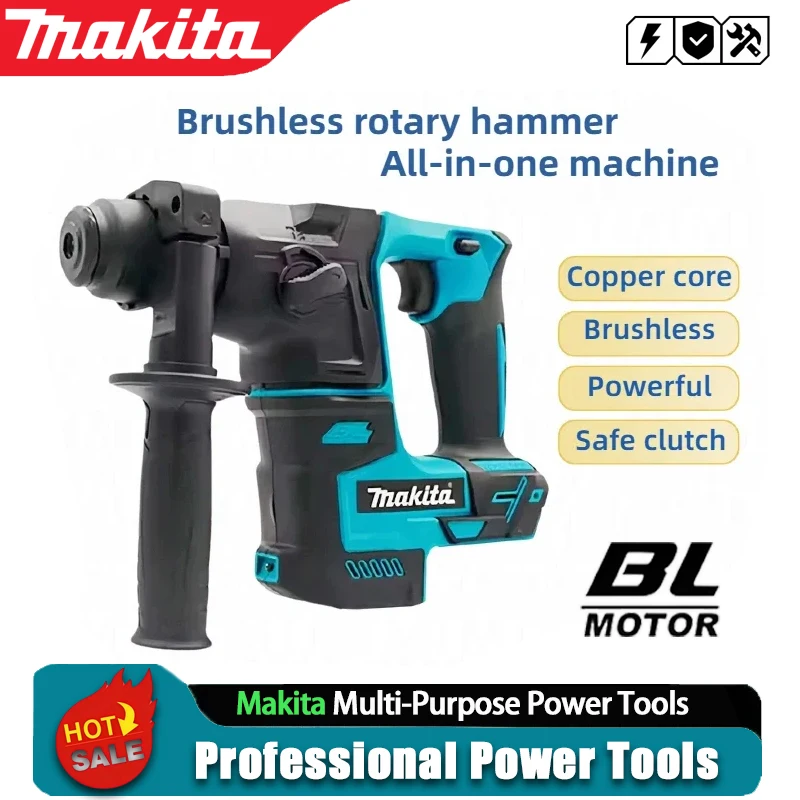 Einhell Power X Tools - Makita Bürstenloser Akku-Bohrhammer 18V Lithium-Batterie Kabellose