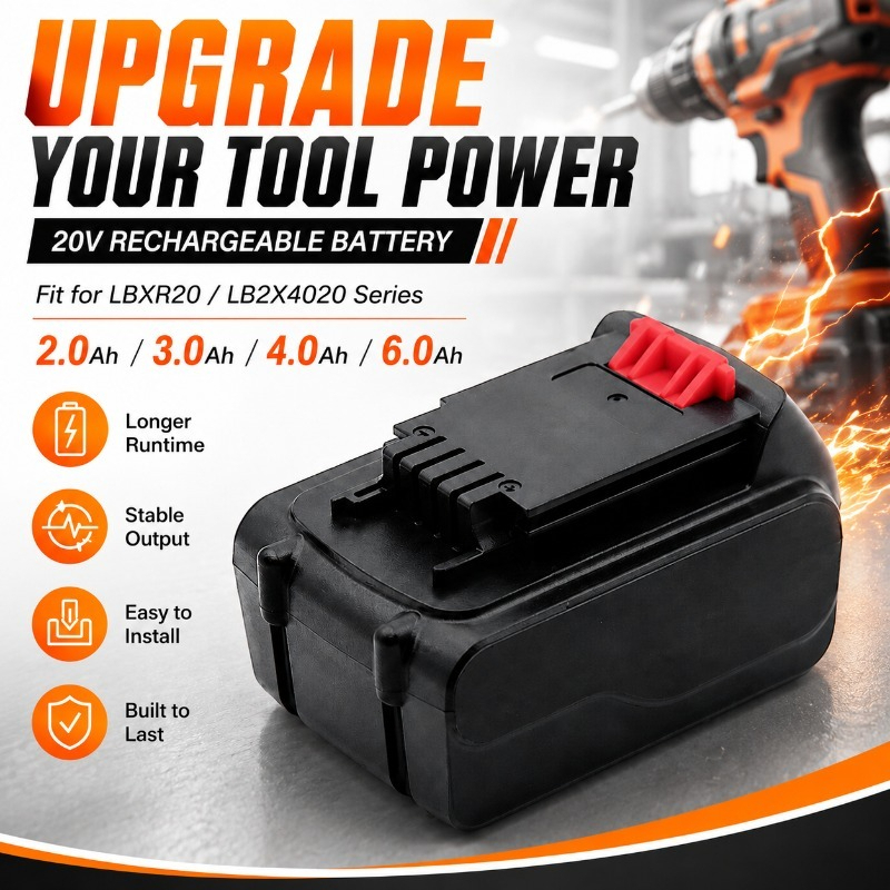 Black+Decker Tool 20V Max - 20V Max 6,0Ah Lithium-Ionen Ersatzakku für