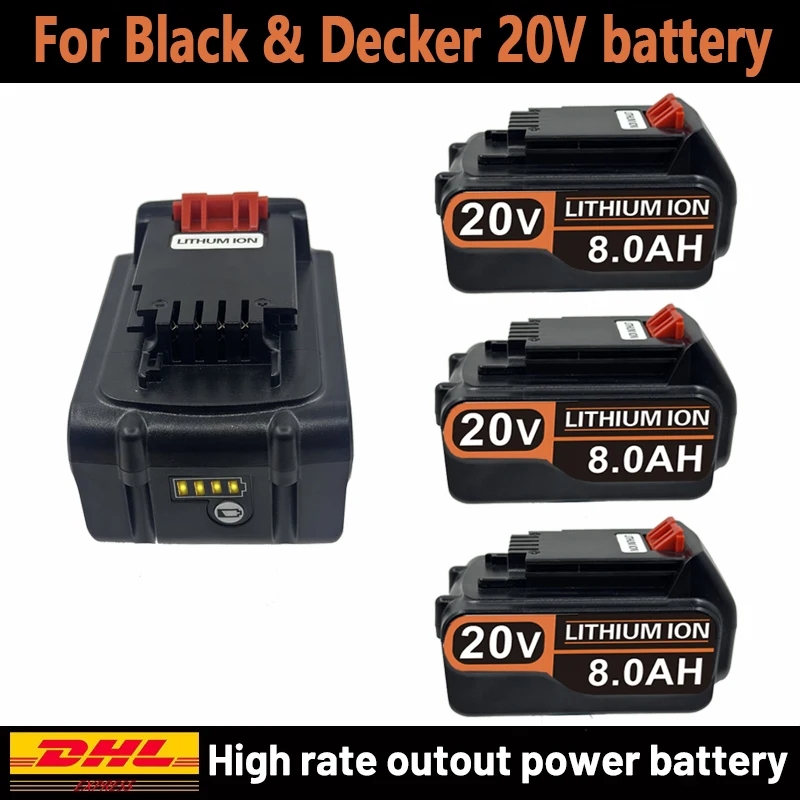 Black+Decker Tool 20V Max - 18V 3.0Ah 4.0Ah BL2018 Ersatzakku für