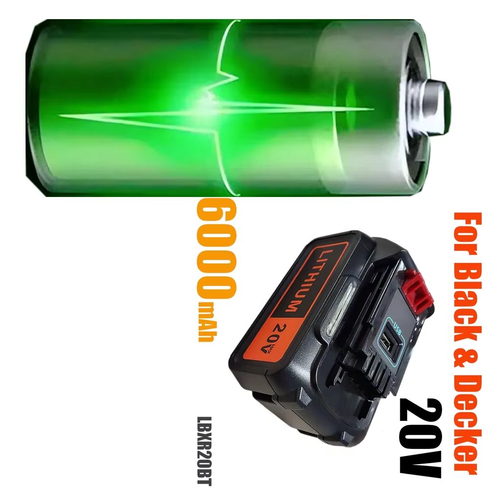 Black+Decker Tool 20V Max - 6Ah/10Ah 18V 8,0Ah BL2018 Black &