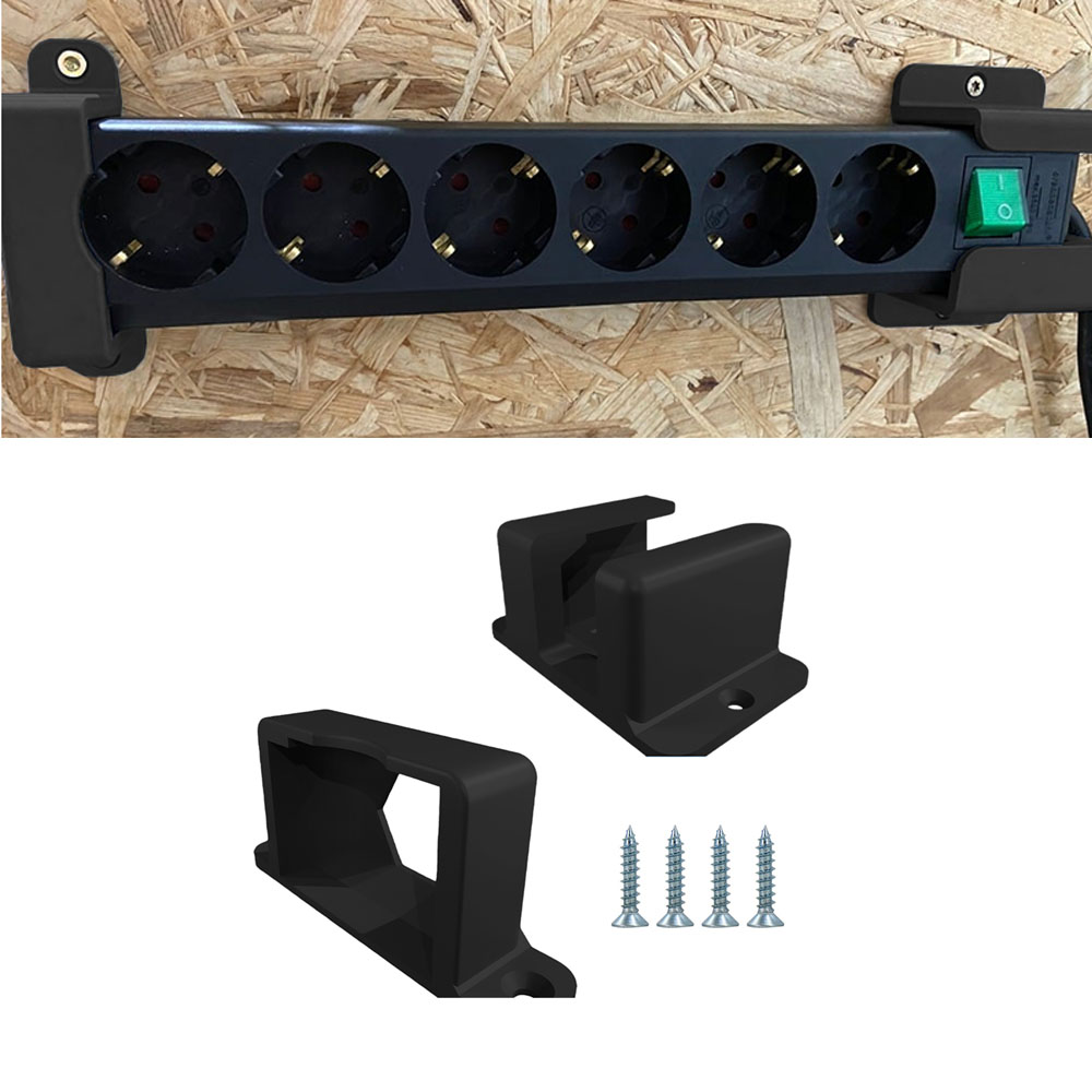 Power Tools Display Rack - Steckdosenleisten-Halterung mit 4 Schrauben, Kabelmanagement, Desktop-Organizer,