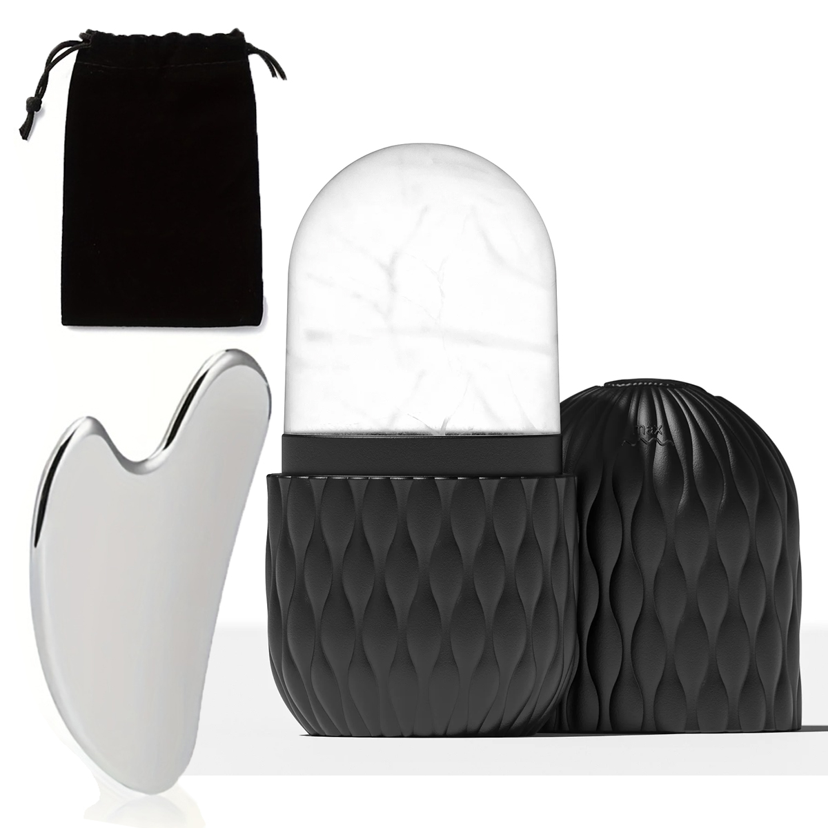 Power Tools Total - Eisroller & Edelstahl Gua Sha Set