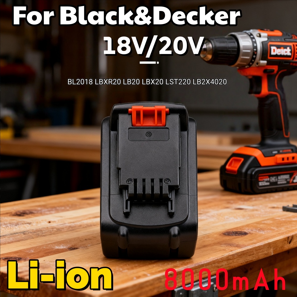 Black+Decker Tool 20V Max - Langlebiger 20V 8000mAh 8.0Ah Akku für