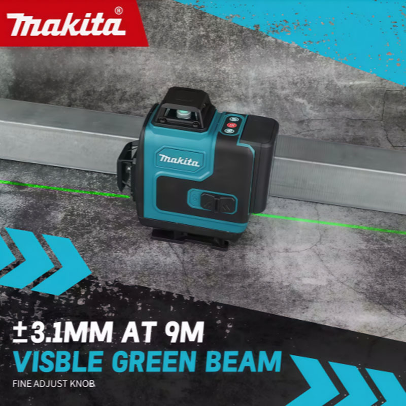 Power Tools Green - Makita Hochpräziser Grüner Laser-Nivellierer 360 °