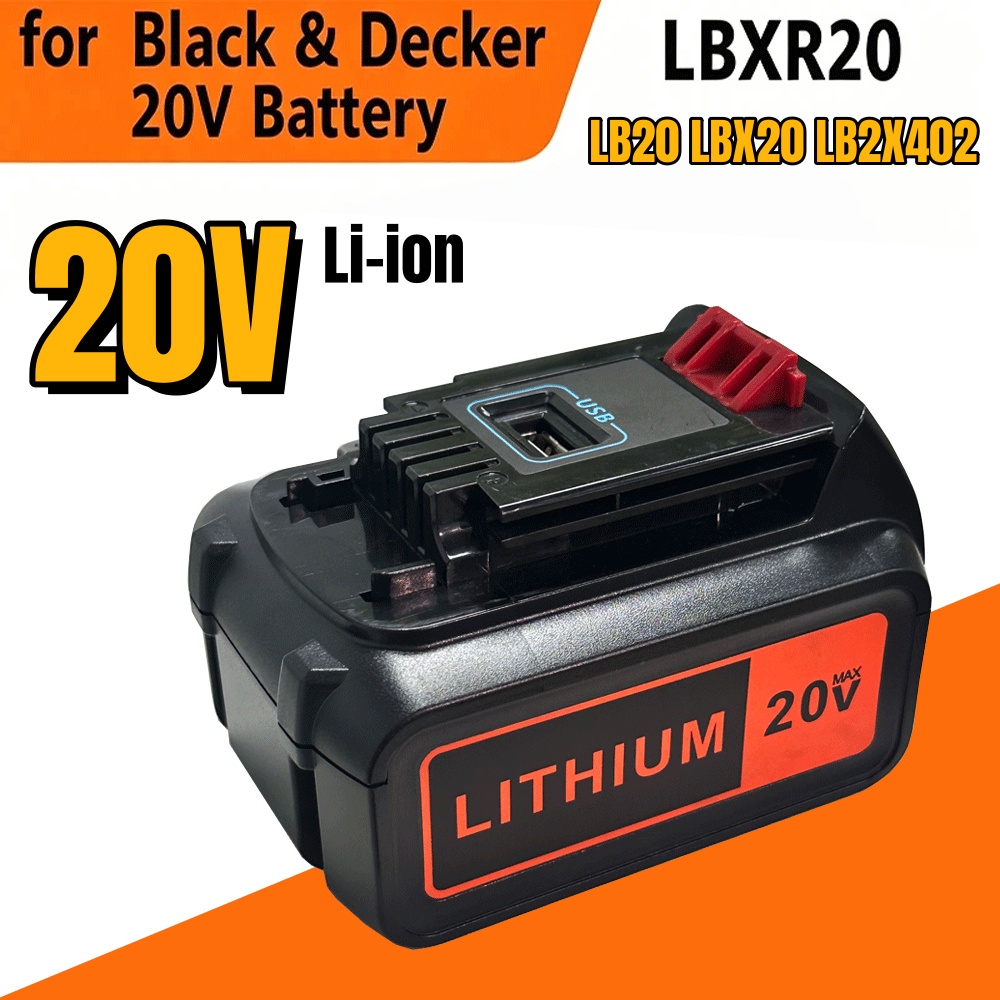 6000mAh 18V Ersatz-20V-Lithium – Black+Decker Tool 20V Max Bewertung und Preis