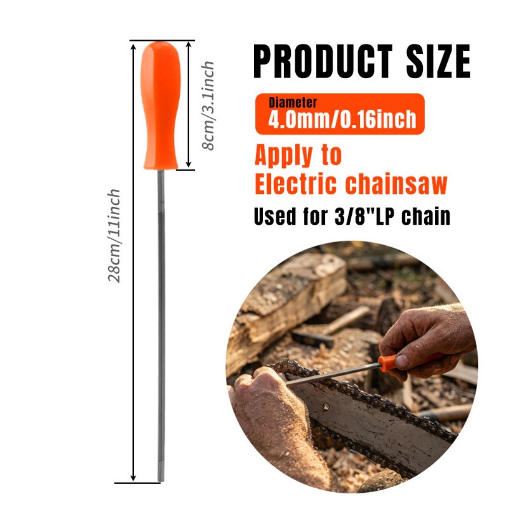 Sechskantige Kettensägenfeile  – Power Tools Orange Bewertung und Preis
