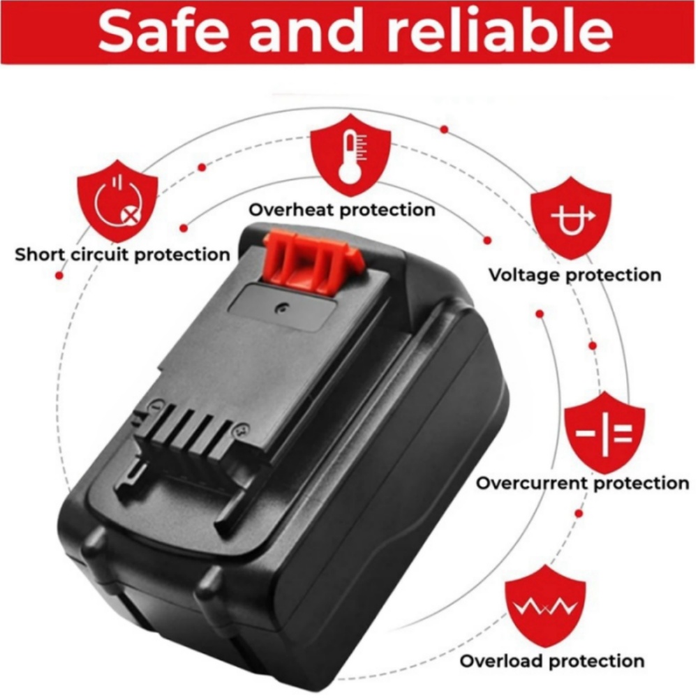 Langlebiger 20V 8000mAh 8.0Ah  – Black+Decker Tool 20V Max Bewertung und Preis